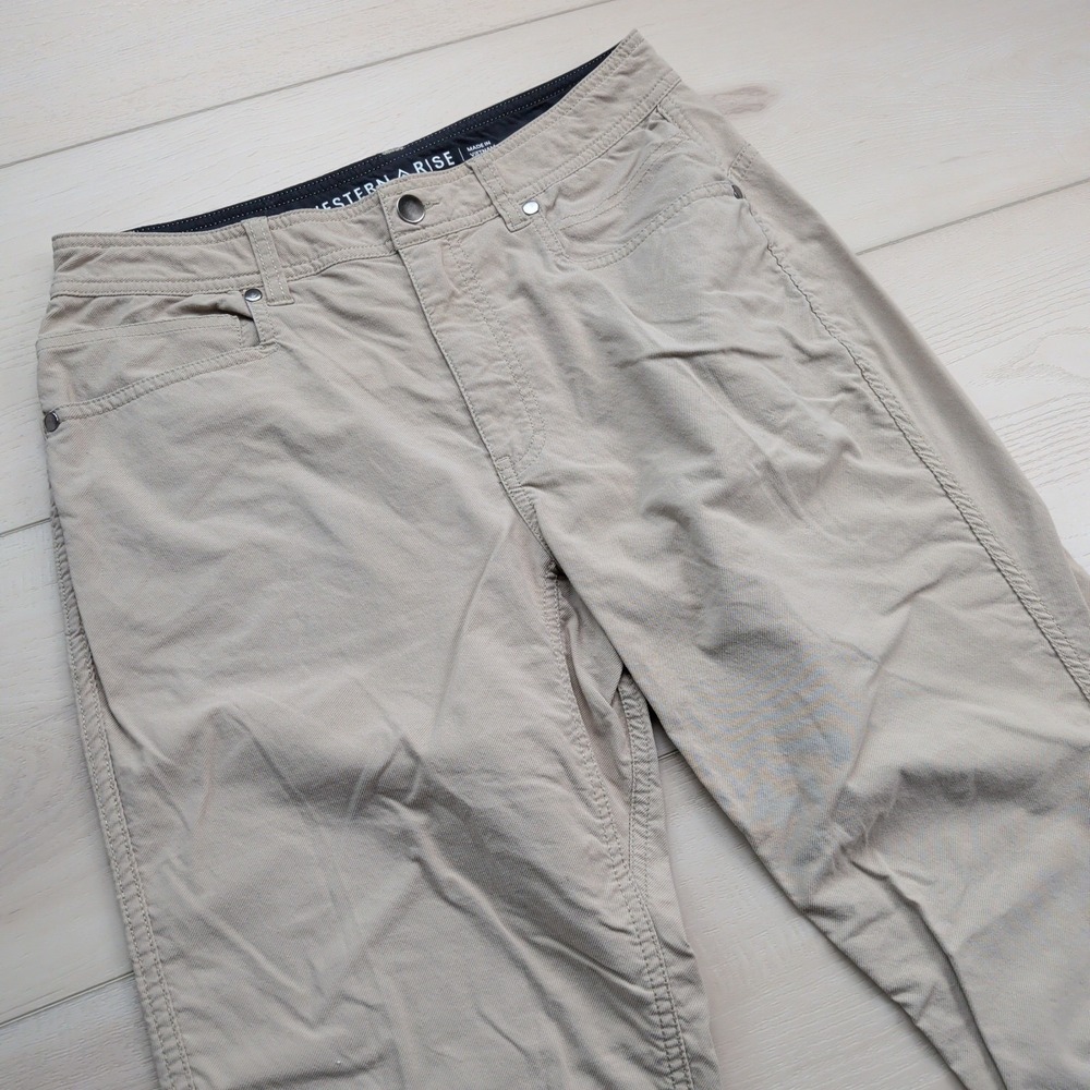 Western Rise Evolution Pants Mens 30x28 Stretch Performance Tech Beige Hiking